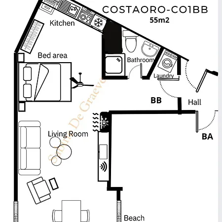 Primera Linea Playa 1 Bed Costaoro Apartment Torrox